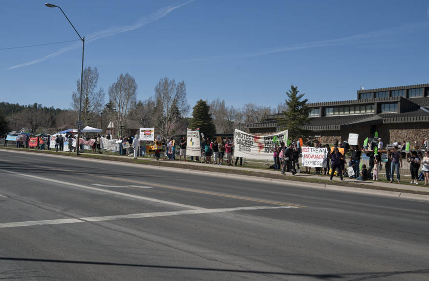 Protest against the desacrecation of the San Francisco Peaks - Flagstaff, April 16, 2011
