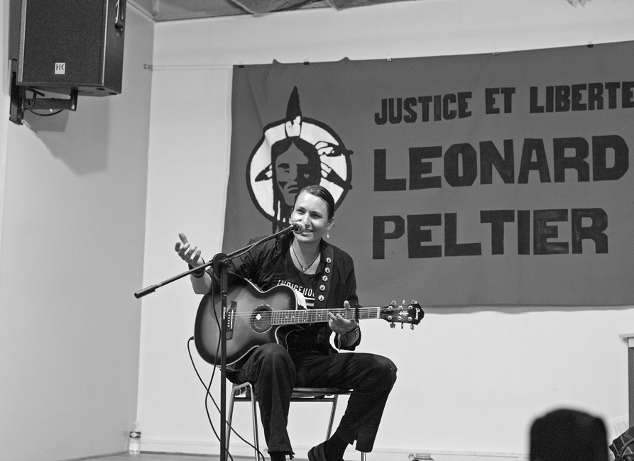 Klee Benally at the International Solidarity Day (by CSIA, Paris)
